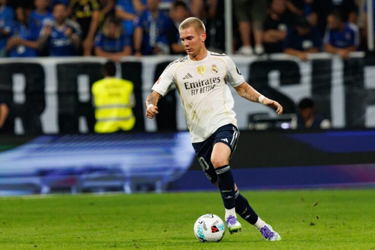 Franco Mastantuono playing for Real Madrid