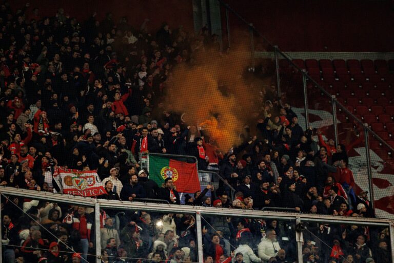 Fans of Benfica seen during Champions League league phase game
