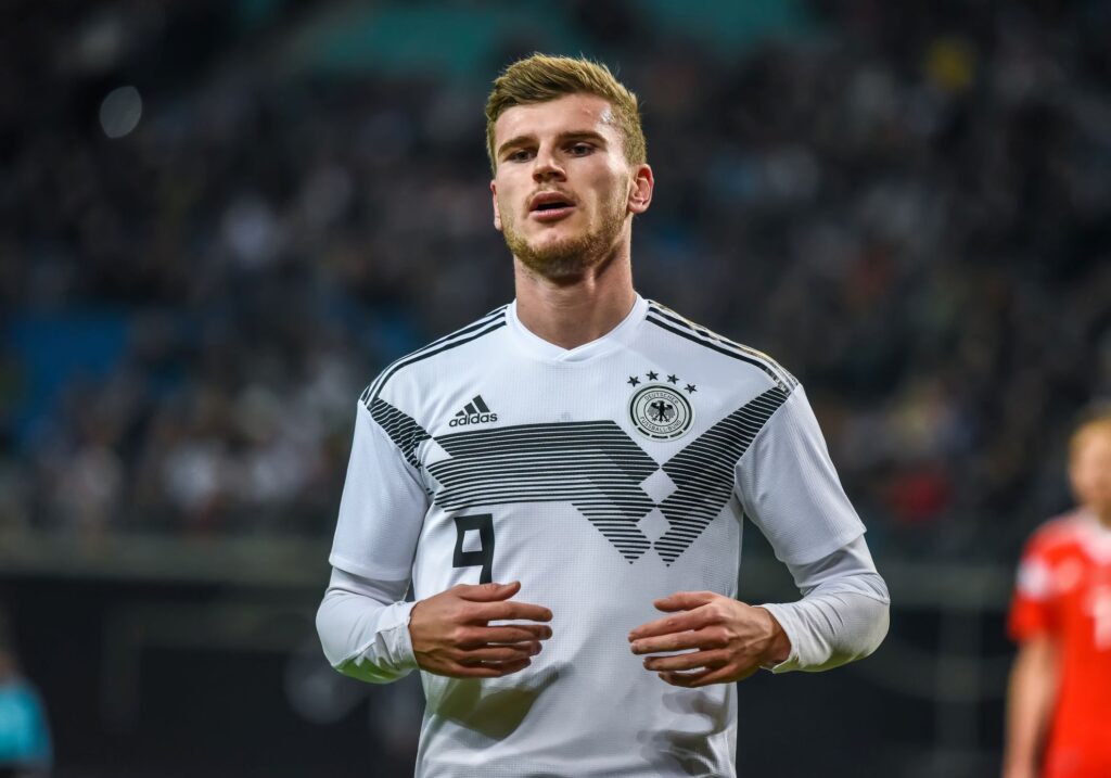 Timo Werner playing for the German national team
