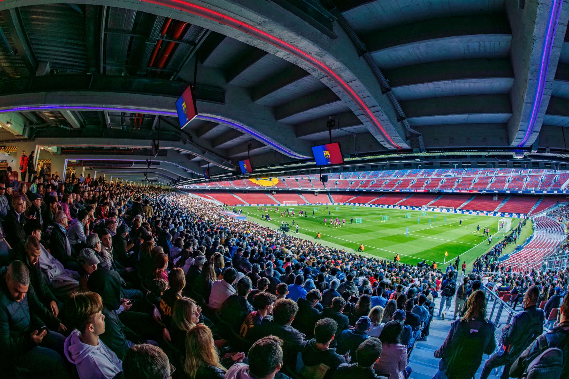 The view from the New Camp Nou stands