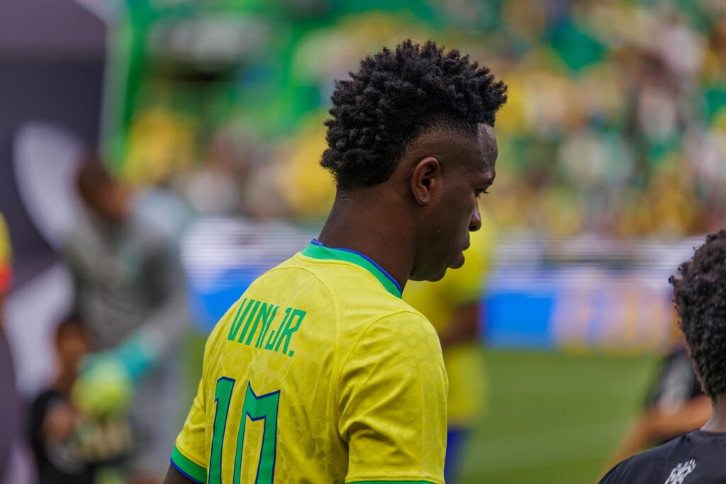 Vinicius Jr playing for Brazil national team