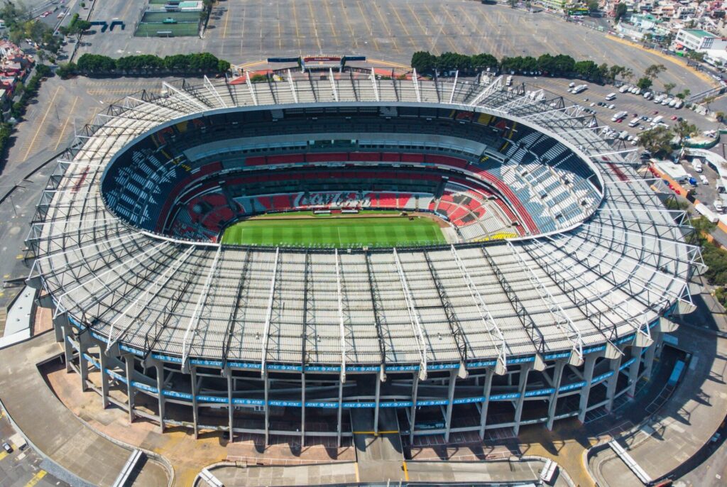 Estadio Azteca, in Mexico City, view from above of World Cup stadium