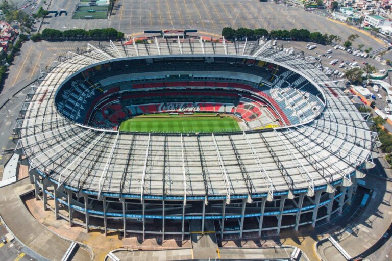 Estadio Azteca, in Mexico City, view from above of World Cup stadium