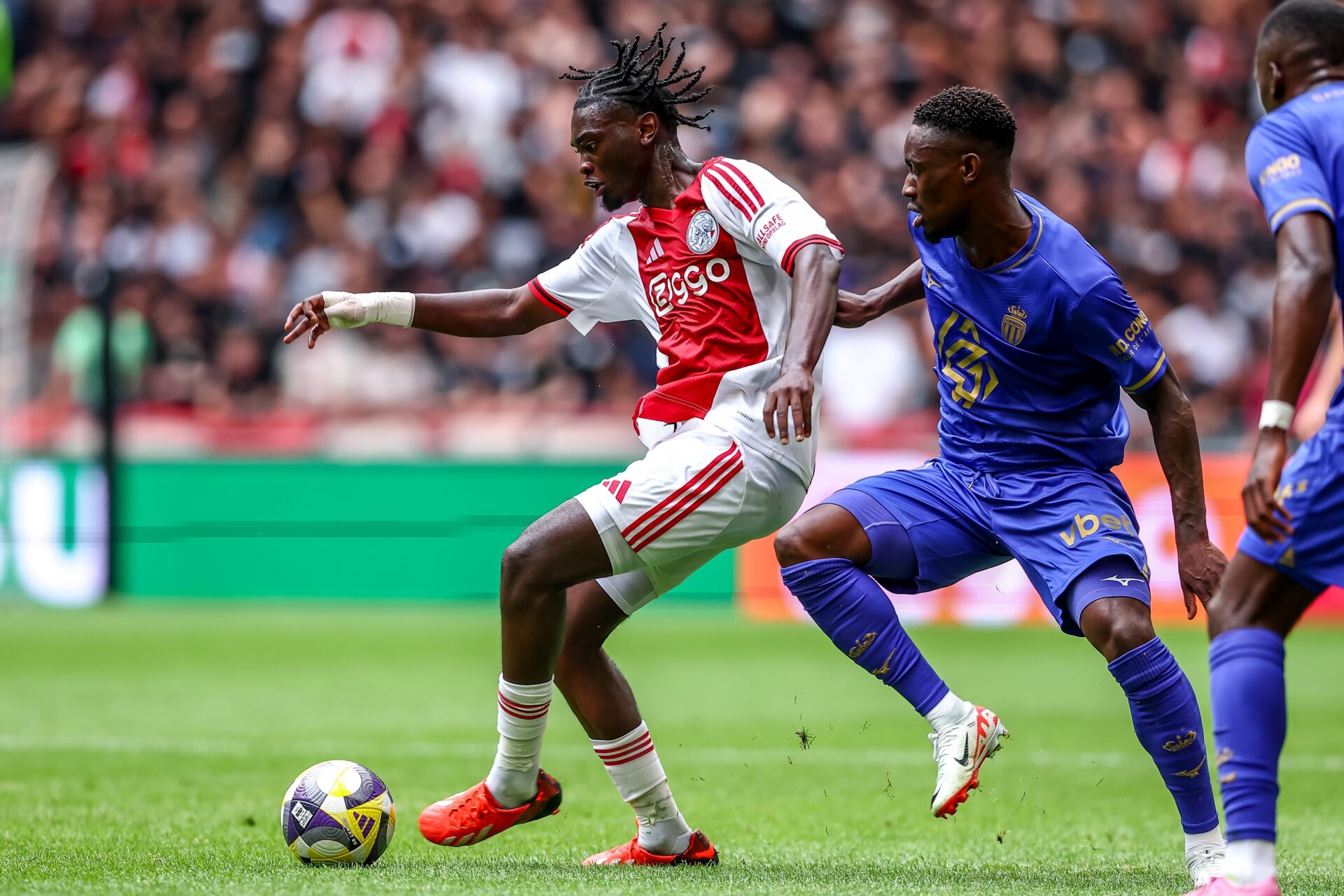Jorthy Mokio, Folarin Balogun during the Pre-season friendly match between AFC Ajax and AS Monaco