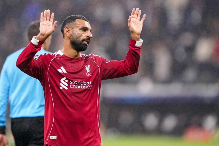 Mohamed Salah playing for Liverpool