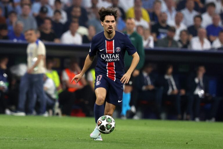 PSG midfielder Vitinha is happy at the club