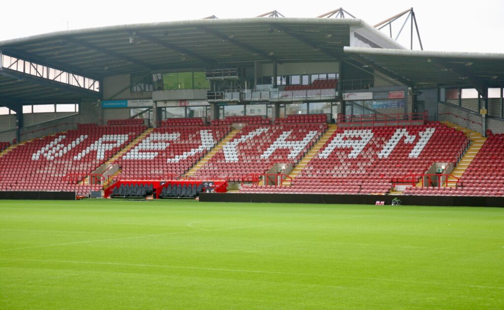 Wrexham AFC's Racecourse Ground Stadium where Kieffer Moore plies his trade