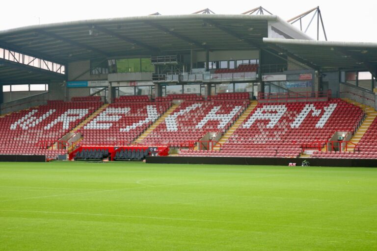 Wrexham AFC's Racecourse Ground Stadium where Kieffer Moore plies his trade