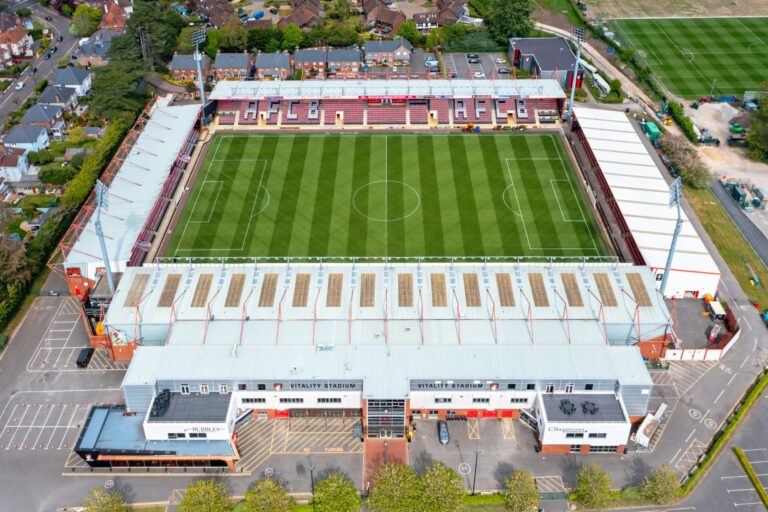 AFC Bournemouth's Vitality Stadium from above
