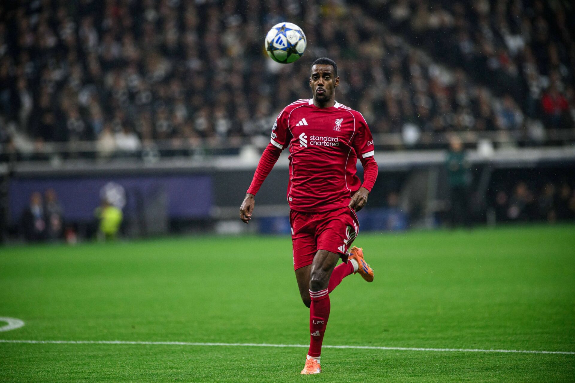 Alexander Isak playing for Liverpool