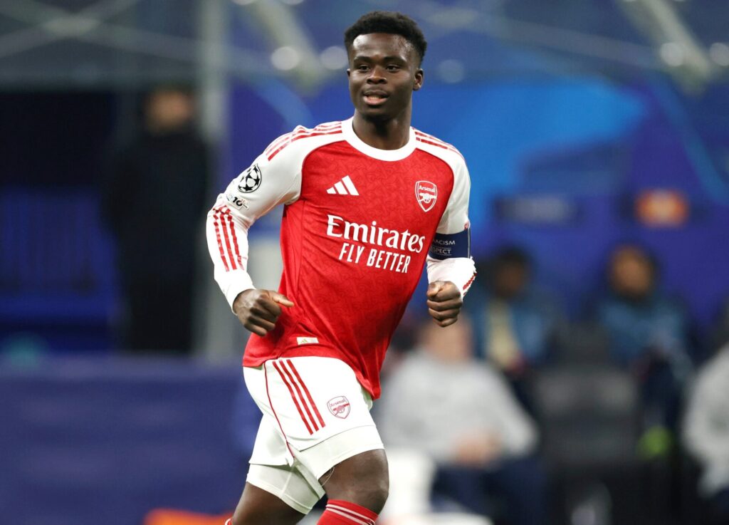Arsenal forward Bukayo Saka