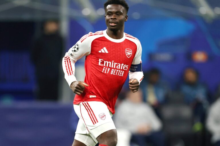 Arsenal forward Bukayo Saka