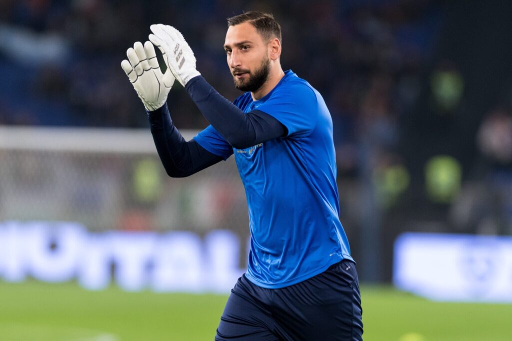 Gianluigi Donnarumma with the Italy national team