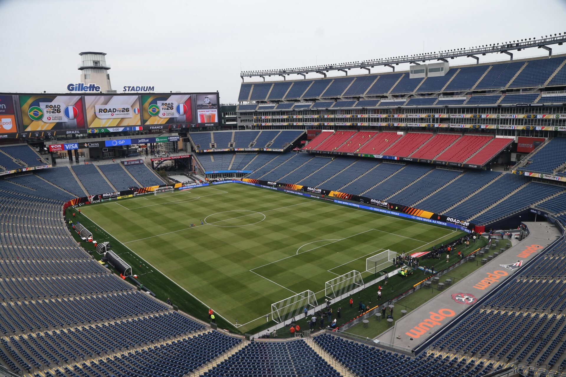 Boston, United States, February 10, 2026, Gillette Stadium, one of the stadiums for the 2026 World Cup.