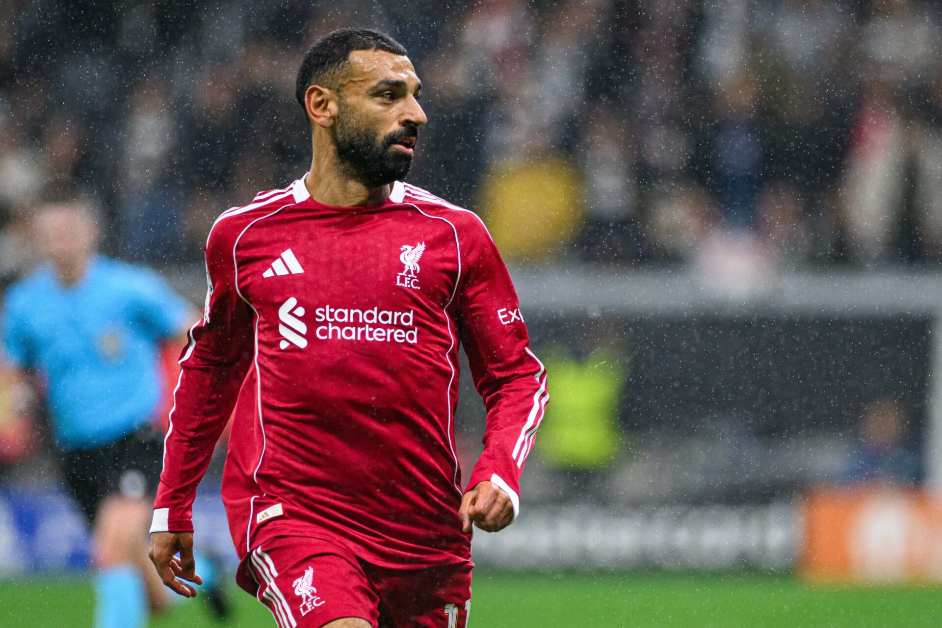 Mo Salah playing for Liverpool