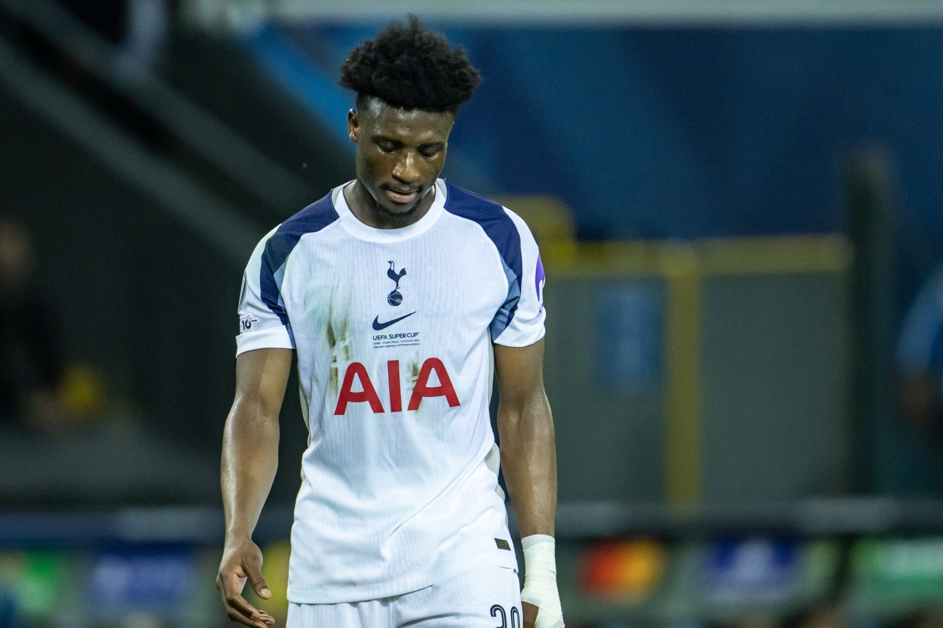 Mohammed Kudus playing for Tottenham