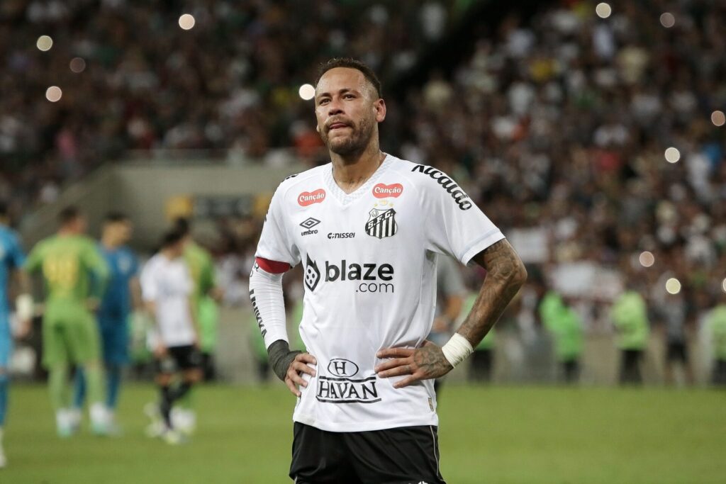 Neymar playing for Santos