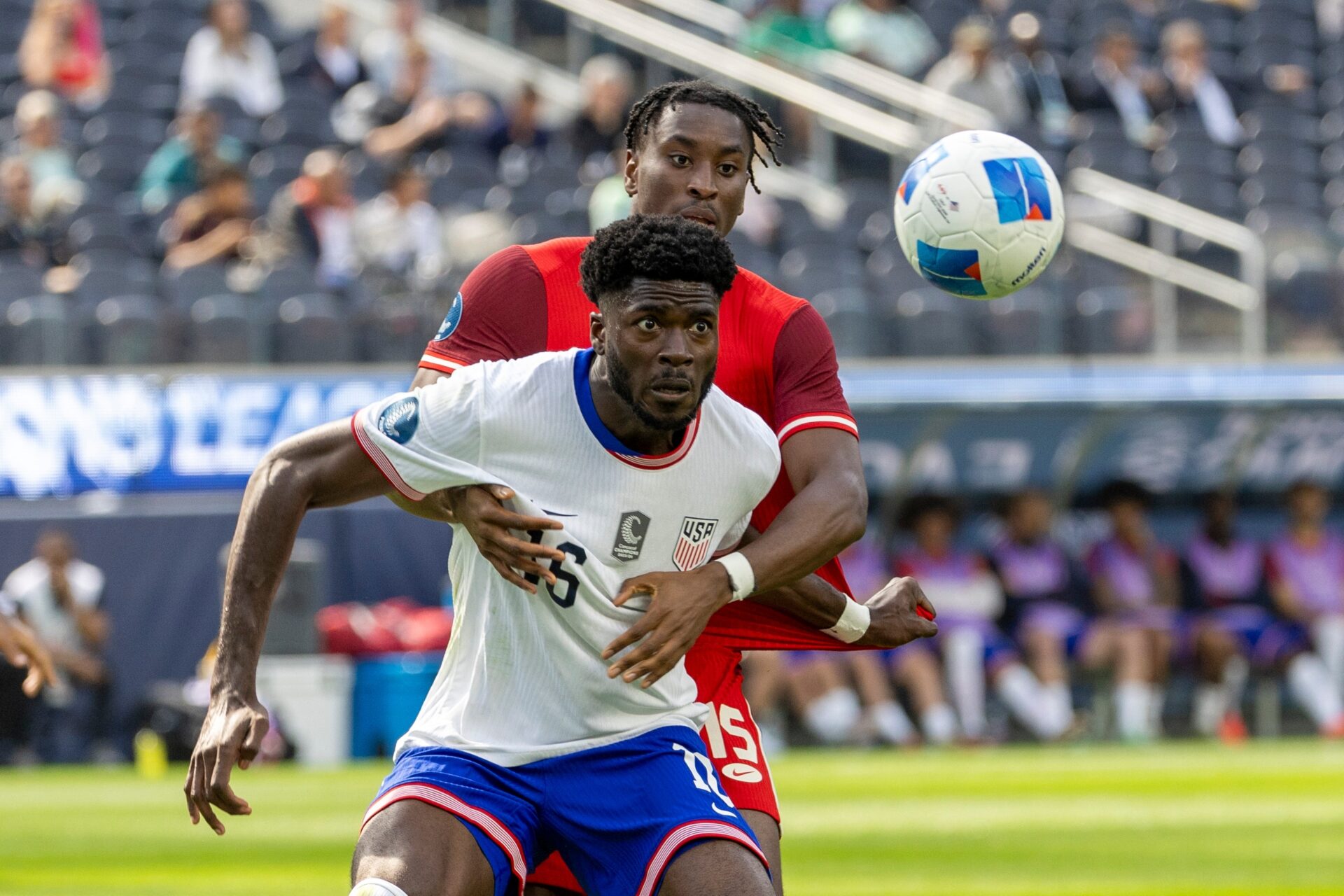 Patrick Agyemang playing for the United States against Canada / Shutterstock