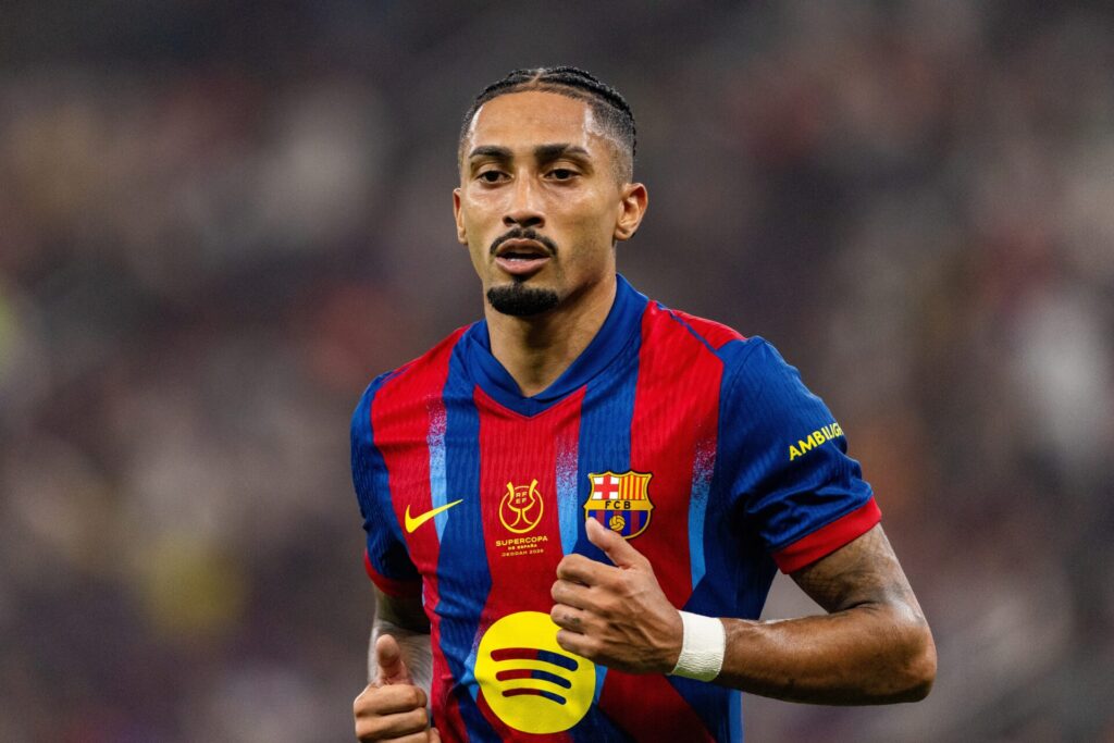 Raphinha playing for FC Barcelona