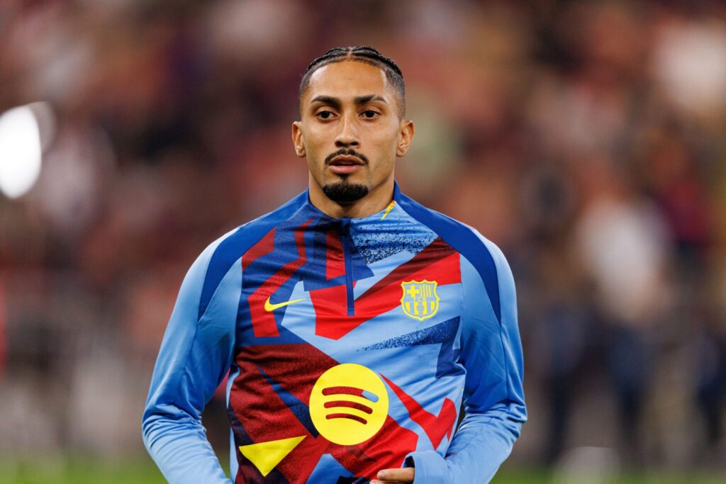 Raphinha playing for FC Barcelona