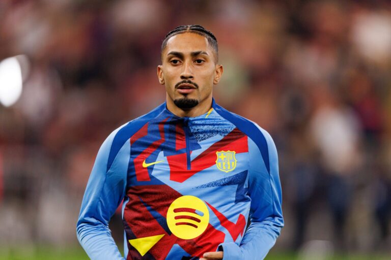 Raphinha playing for FC Barcelona