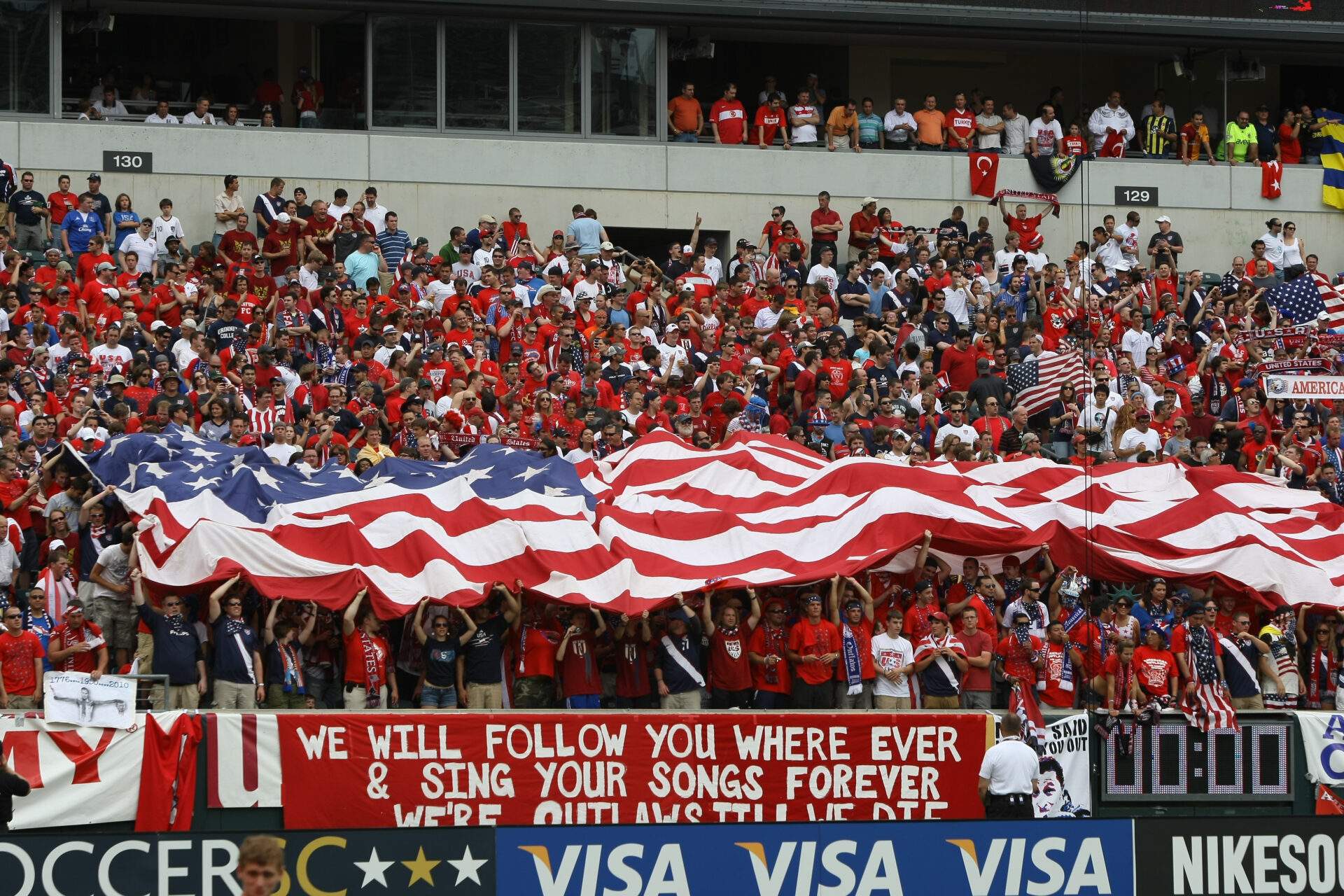 USMNT fans at Lincoln Financial Field in Philadelphia on May 29, 2010 against Turkey 