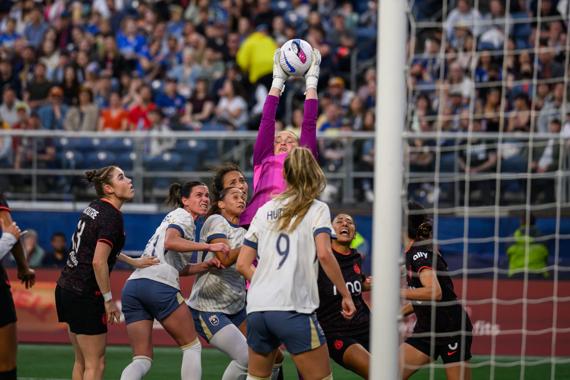 April 18th, 2025: during the National Womens Soccer League match of Seattle Reign v Portland Thorns FC at Lumen Field.