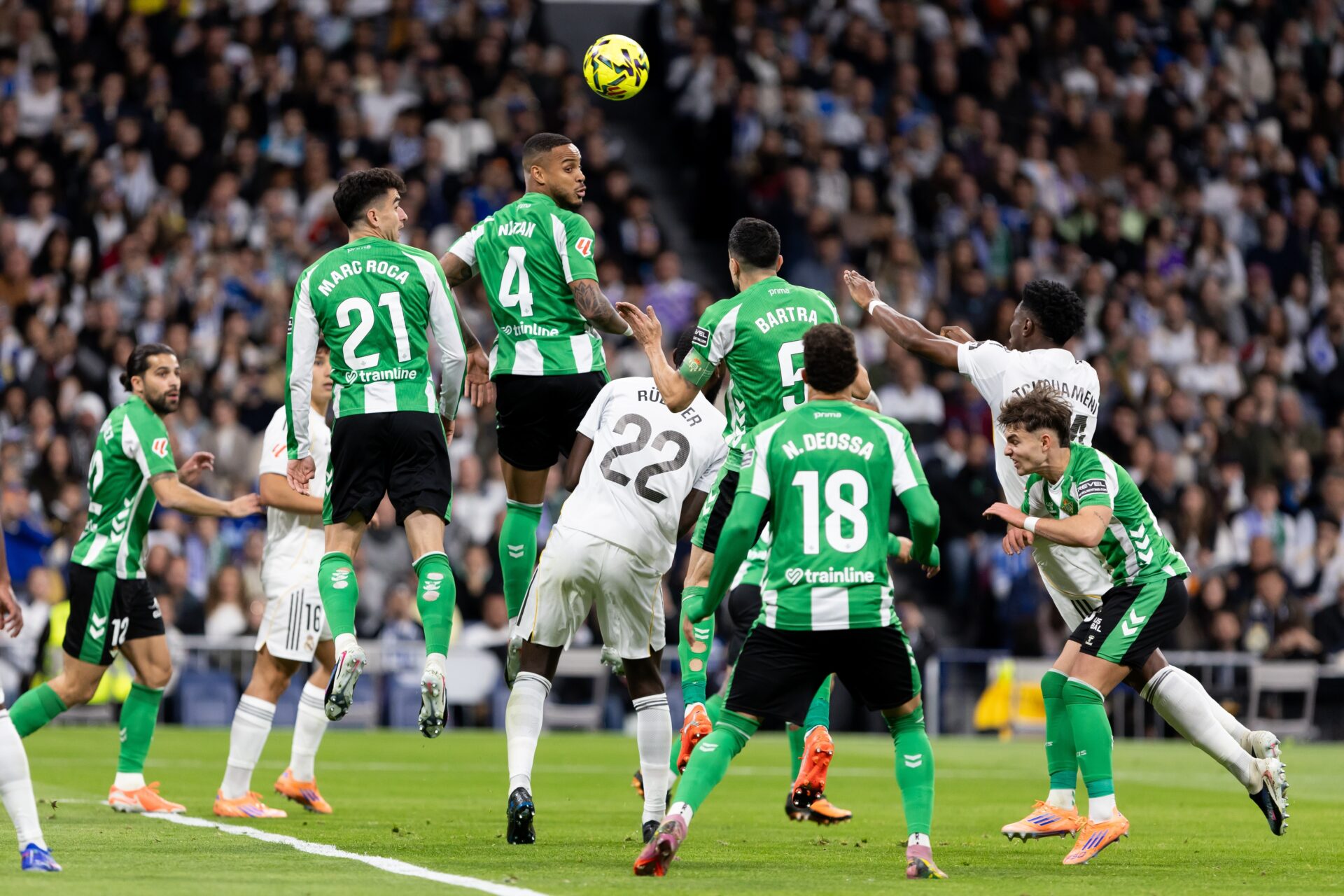 Real Madrid playing against Real Betis