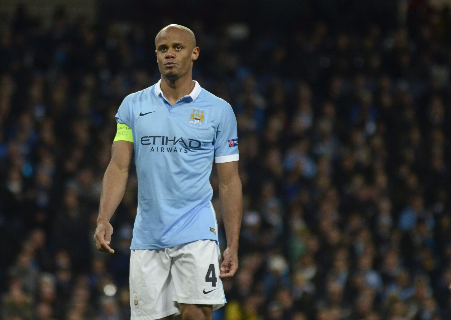 Vincent Kompany playing for Manchester City
