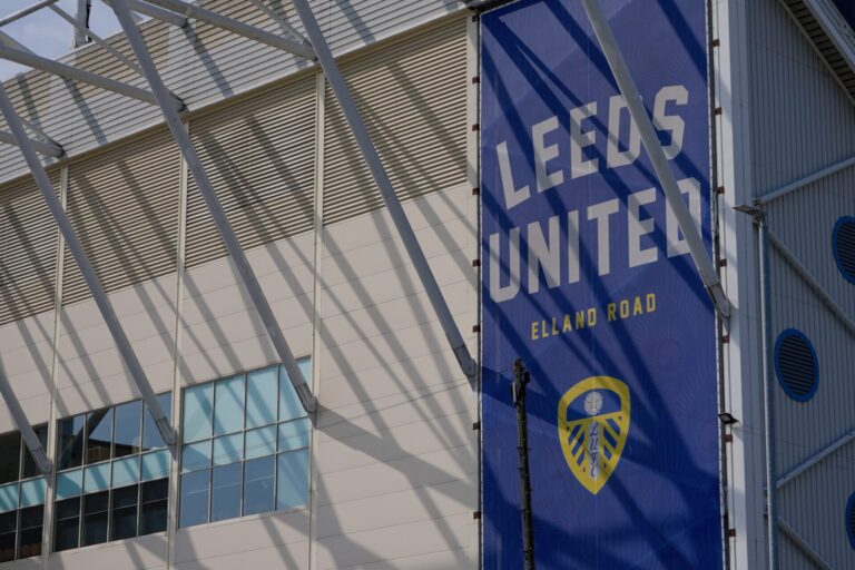 Leeds United's stadium Elland Road exterior facade