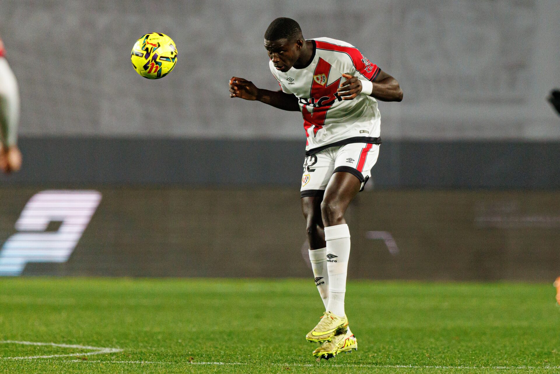 Nobel Mendy playing for Rayo Vallecano