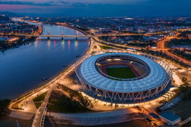 Puskas Arena in Budapest from above